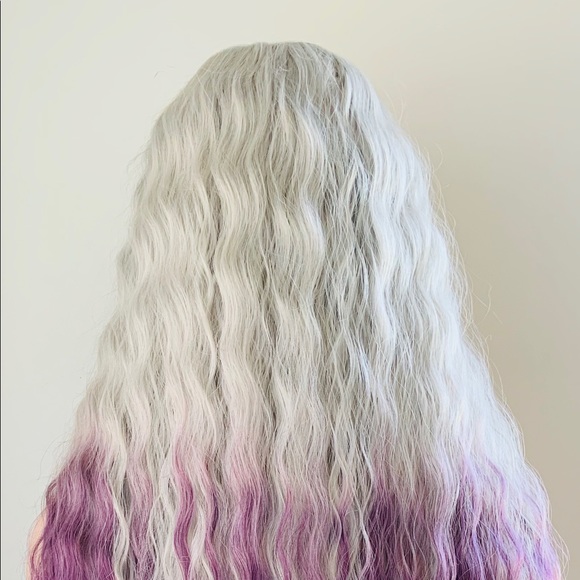 36” White Plum Synthetic Lace Front Wig for Cosplay & Events - Picture 10 of 11